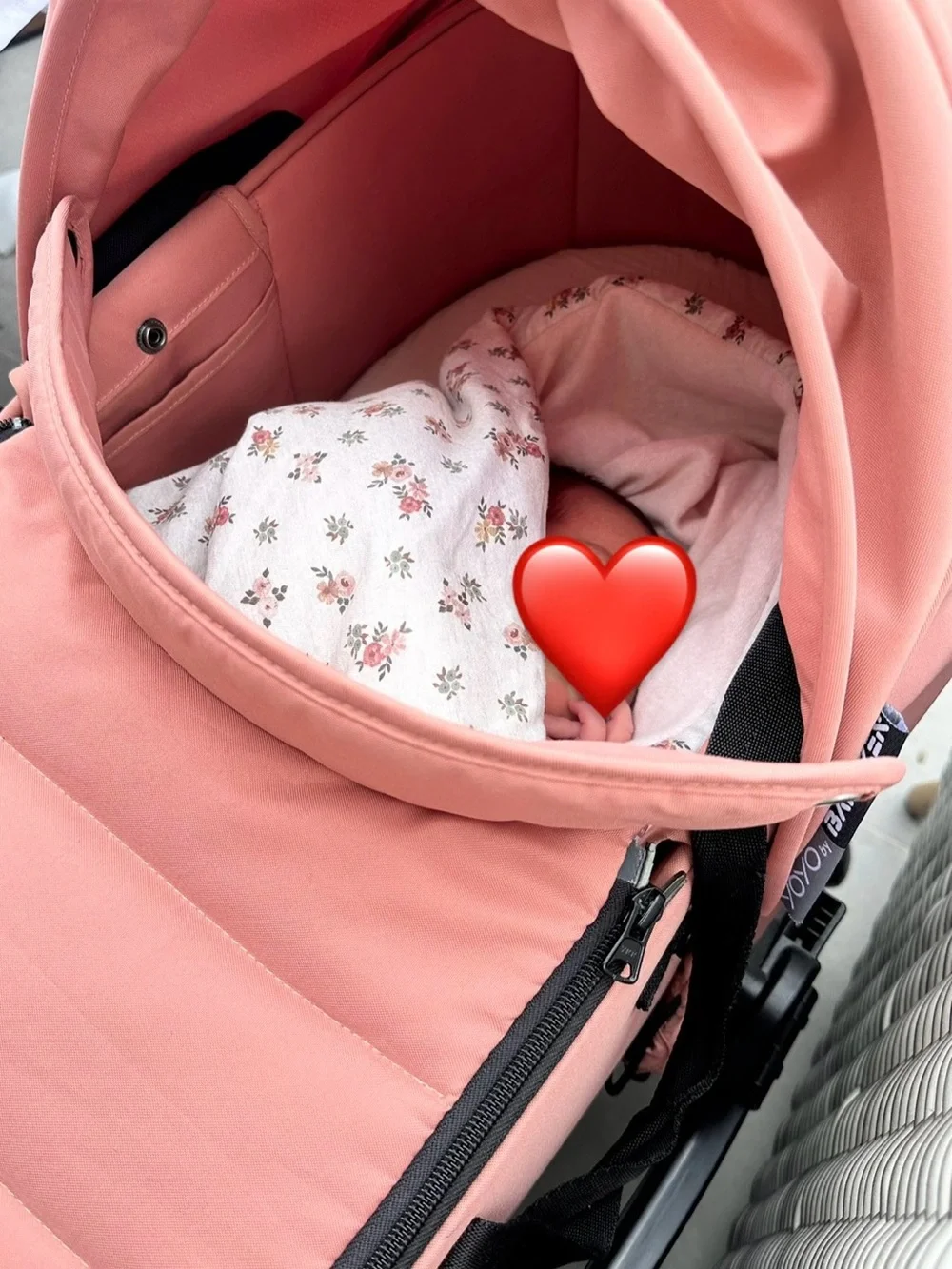 Floral Hooded Baby Sleeping Bag in Pink